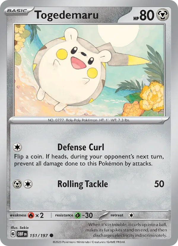 Kaart Togedemaru uit Obsidian Flames, nummer 151/197