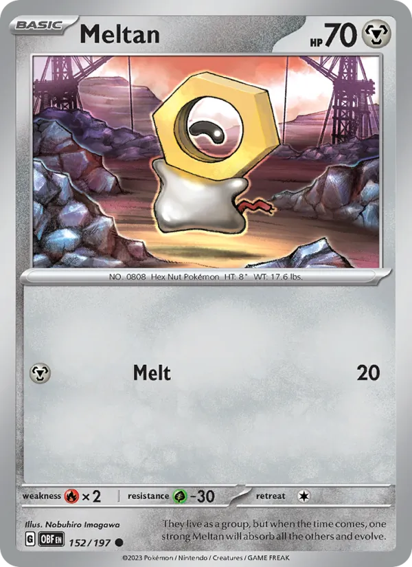 Kaart Meltan uit Obsidian Flames, nummer 152/197