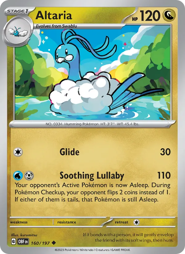 Kartu Altaria dari Obsidian Flames, nomor 160/197