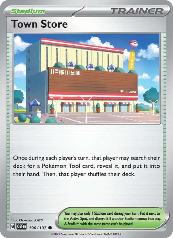 Kaart Town Store uit Obsidian Flames, nummer 196/197