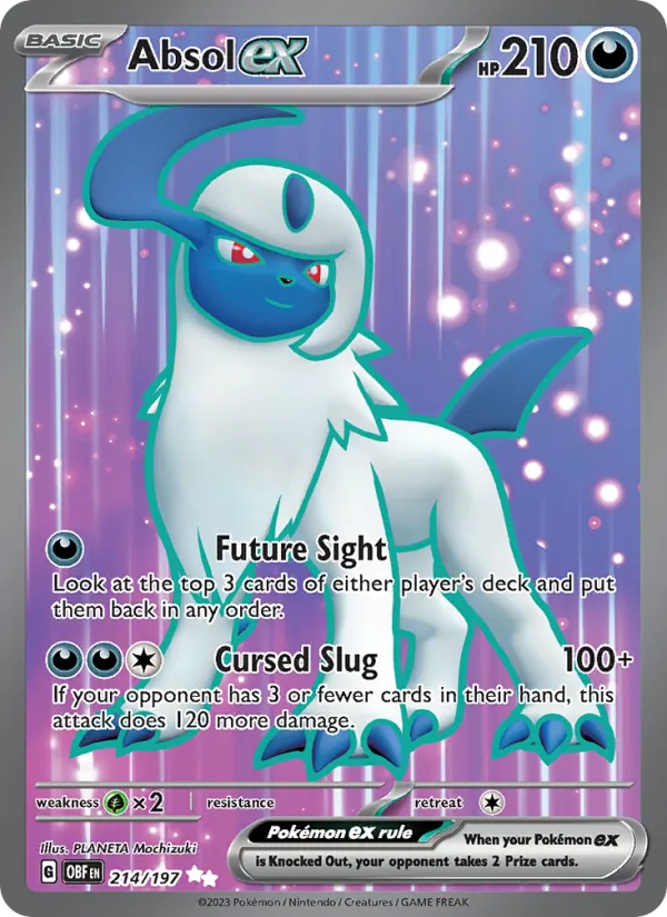 Kartu Absol ex dari Obsidian Flames, nomor 214/197