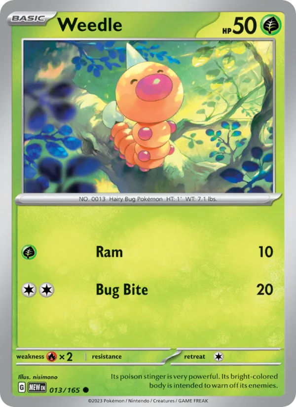Kartu Weedle dari 151, nomor 013/165