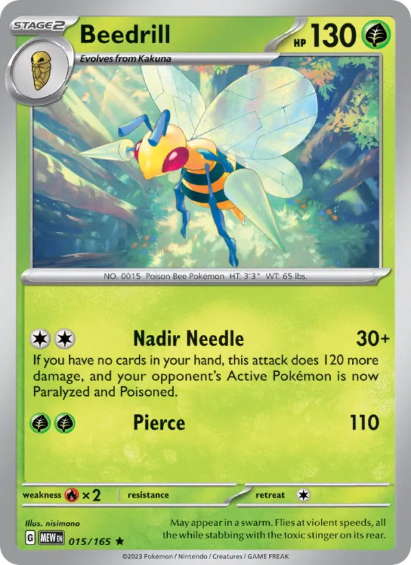 Kartu Beedrill dari 151, nomor 015/165