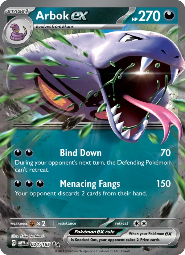 Kartu Arbok ex dari 151, nomor 024/165