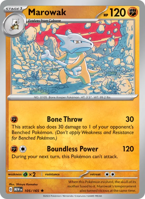 Kaart Marowak uit 151, nummer 105/165
