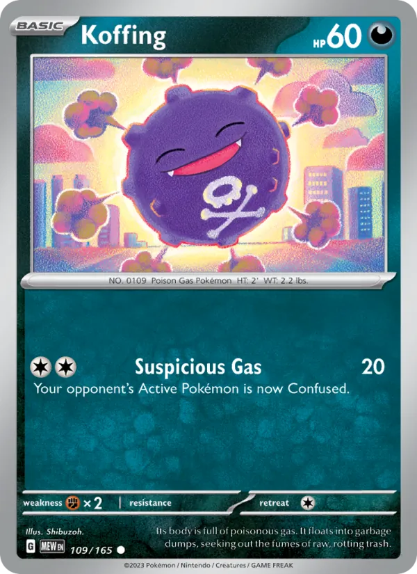Kartu Koffing dari 151, nomor 109/165