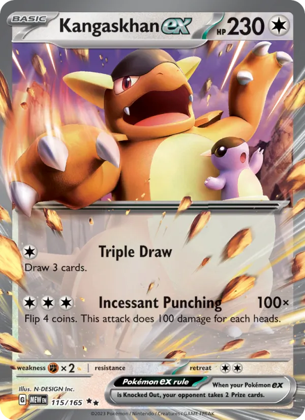 Kaart Kangaskhan ex uit 151, nummer 115/165