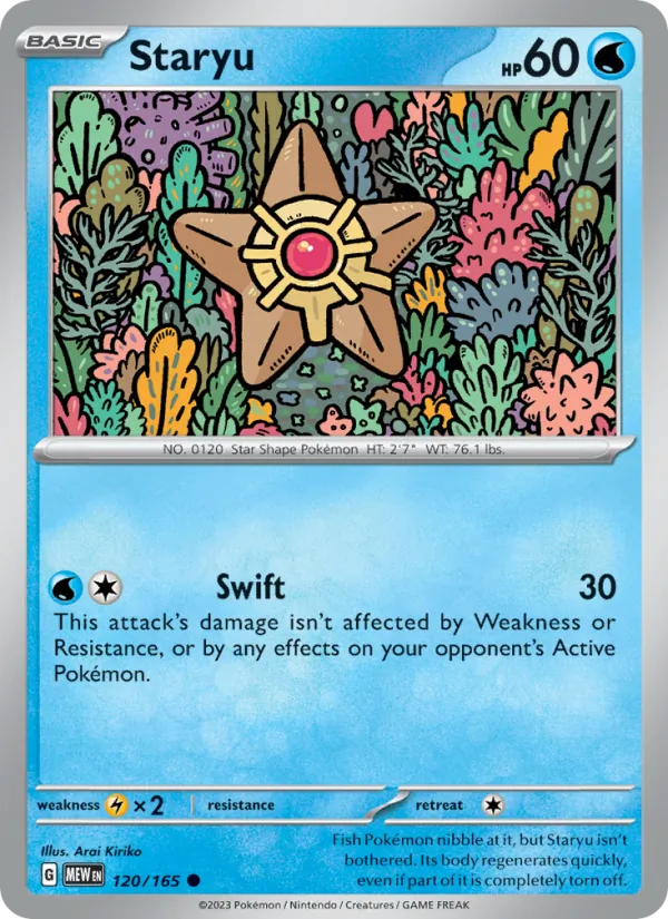 Kartu Staryu dari 151, nomor 120/165