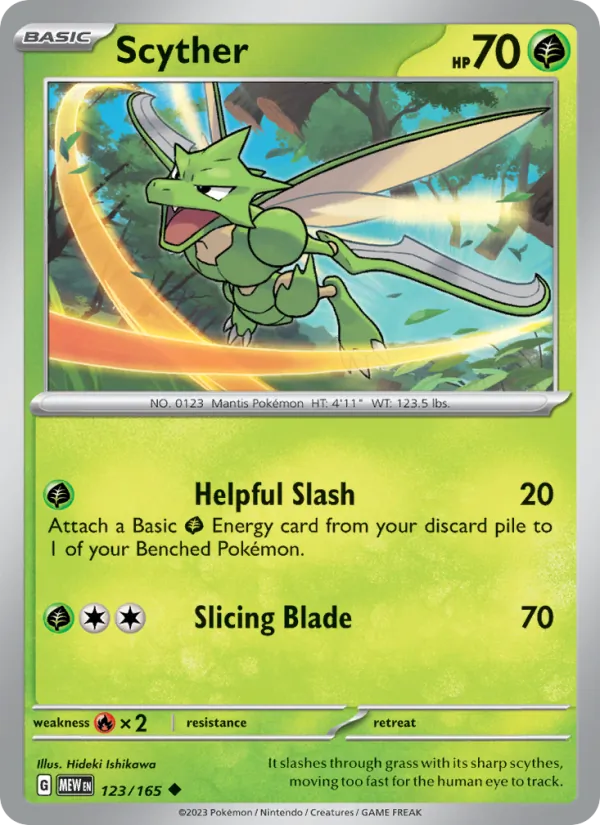 Kaart Scyther uit 151, nummer 123/165