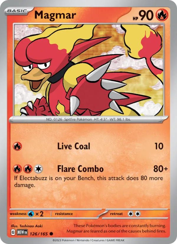 Kartu Magmar dari 151, nomor 126/165