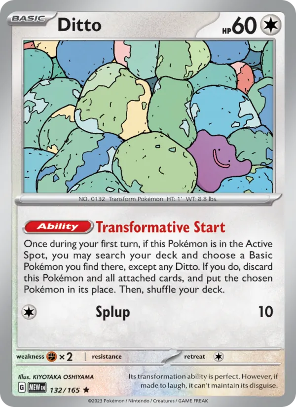 Kaart Ditto uit 151, nummer 132/165