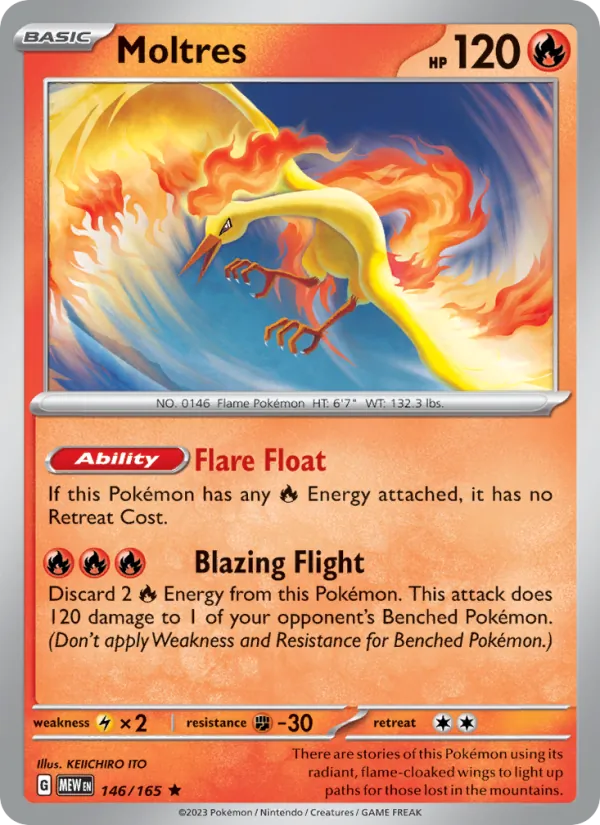 Kaart Moltres uit 151, nummer 146/165