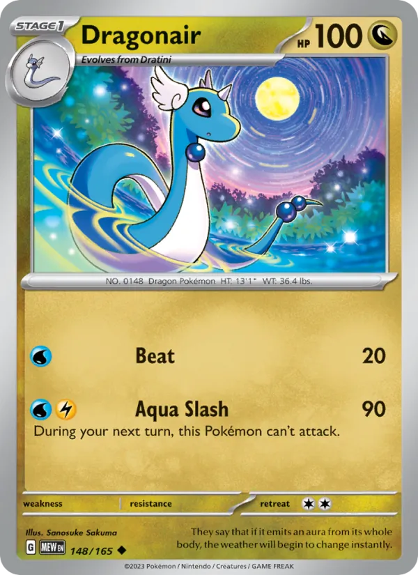 Kaart Dragonair uit 151, nummer 148/165