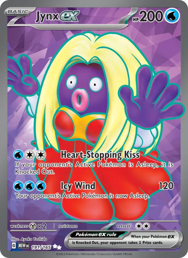 Jynx ex card from 151, number 191/165