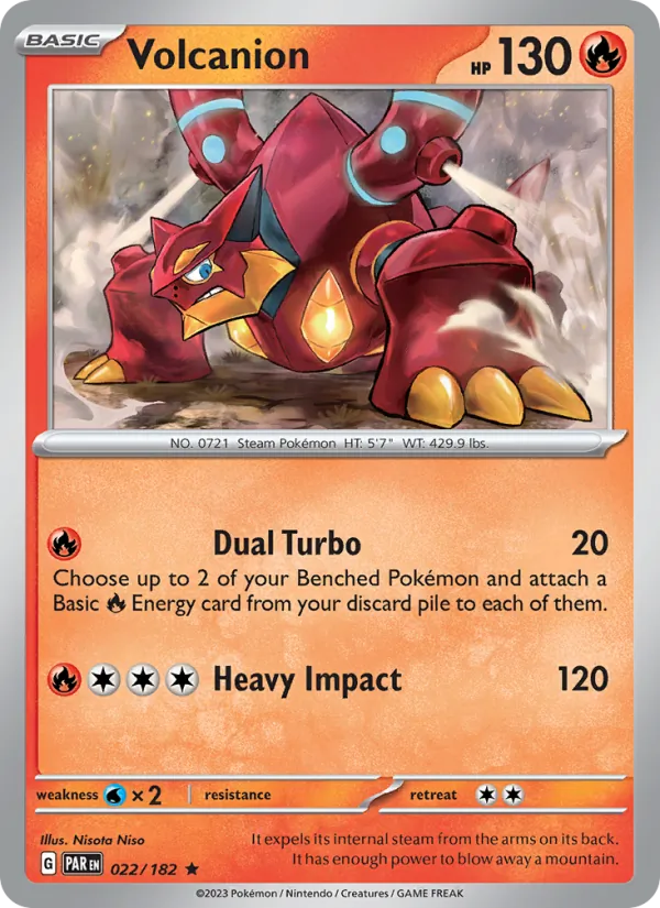 Kartu Volcanion dari Paradox Rift, nomor 022/182