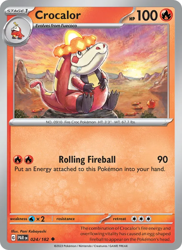 Kartu Crocalor dari Paradox Rift, nomor 024/182