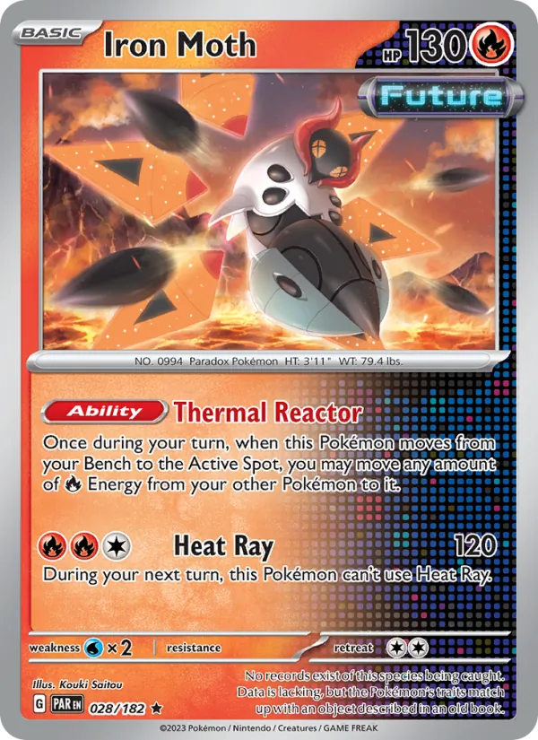 Kartu Iron Moth dari Paradox Rift, nomor 028/182