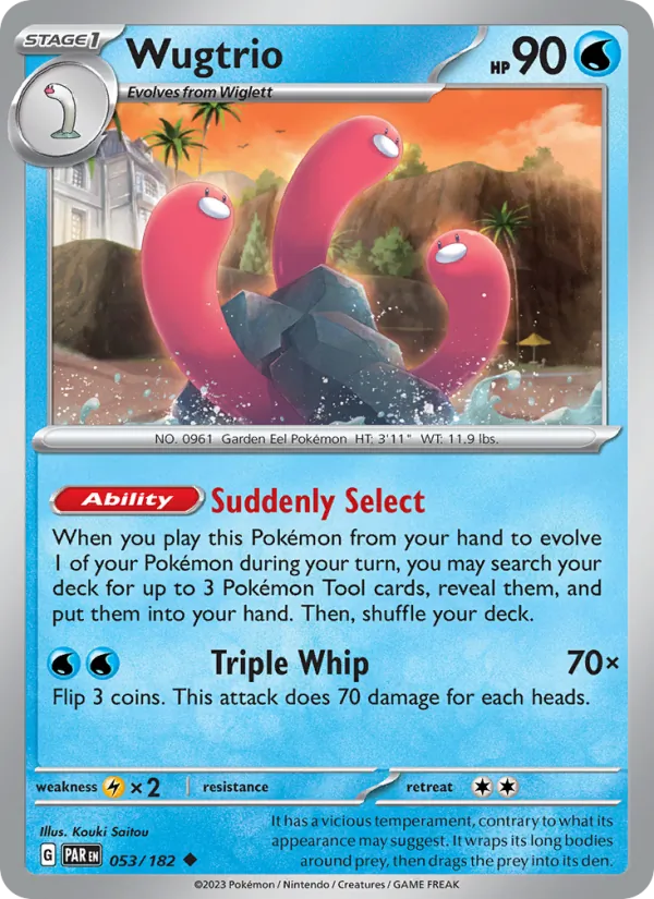 Kartu Wugtrio dari Paradox Rift, nomor 053/182