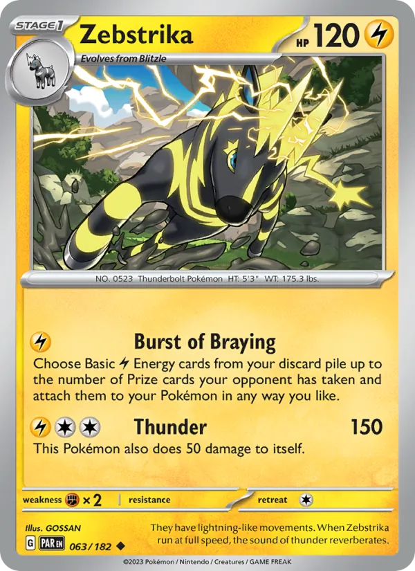 Kaart Zebstrika uit Paradox Rift, nummer 063/182