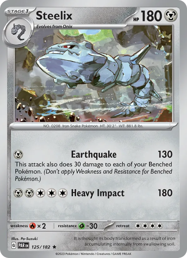 Kaart Steelix uit Paradox Rift, nummer 125/182