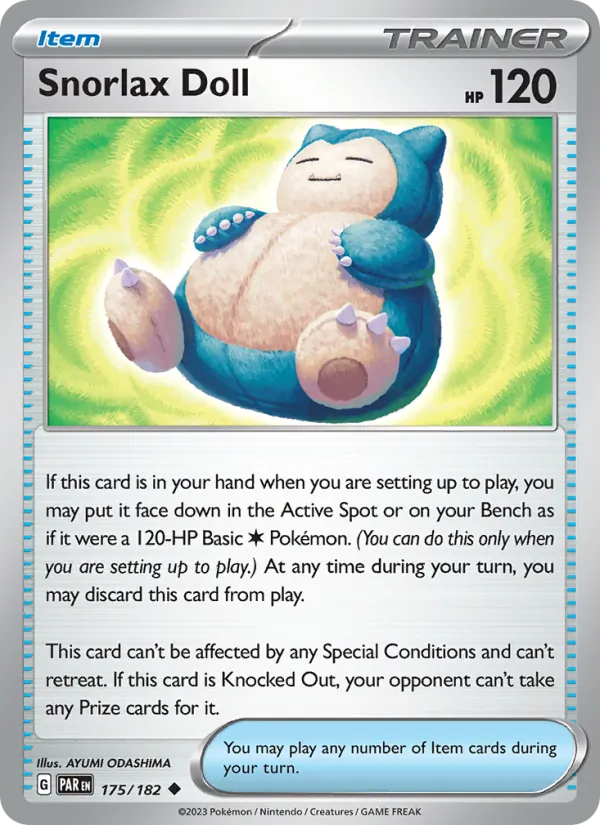 Kaart Snorlax Doll uit Paradox Rift, nummer 175/182