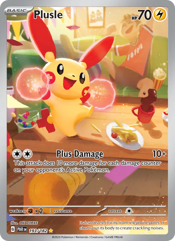 Plusle card from Paradox Rift, number 193/182