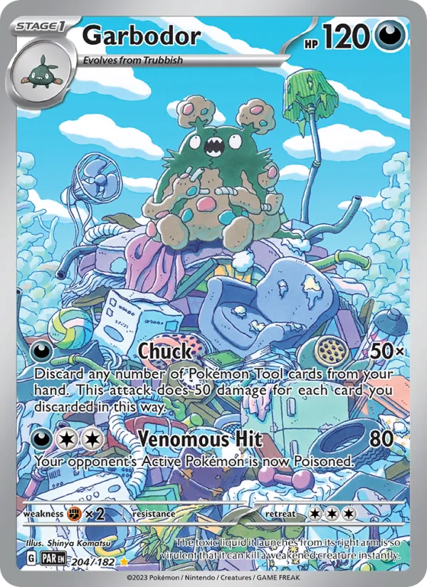 Garbodor card from Paradox Rift, number 204/182