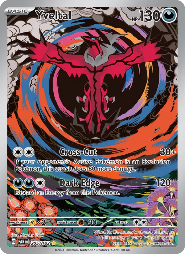 Yveltal card from Paradox Rift, number 205/182