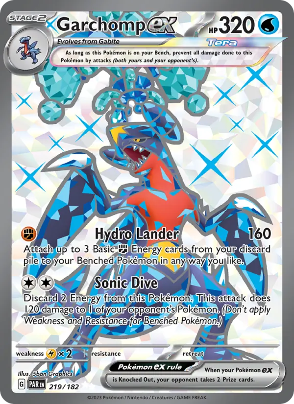 Kaart Garchomp ex uit Paradox Rift, nummer 219/182