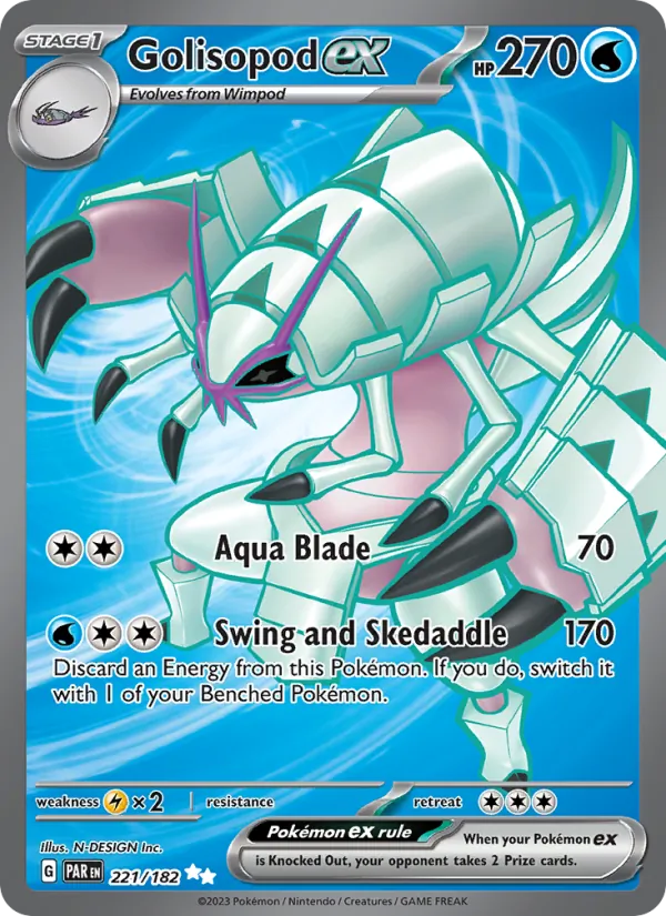 Kartu Golisopod ex dari Paradox Rift, nomor 221/182