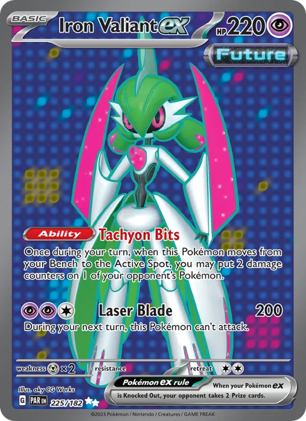 Kartu Iron Valiant ex dari Paradox Rift, nomor 225/182