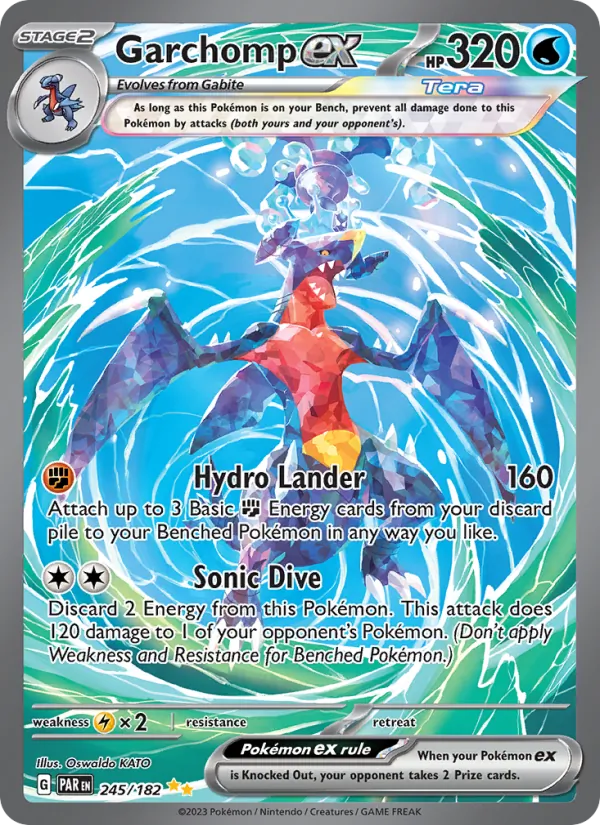 Garchomp ex card from Paradox Rift, number 245/182