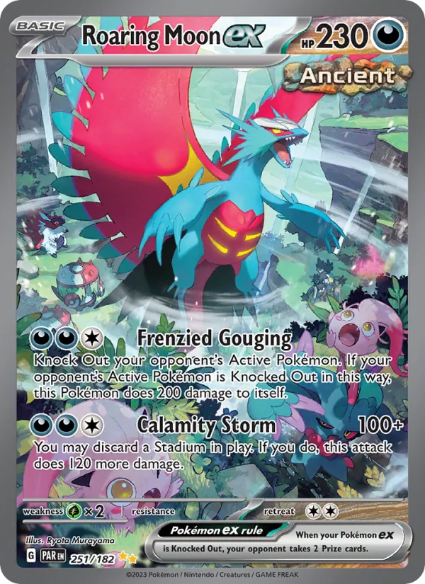 Roaring Moon ex card from Paradox Rift, number 251/182