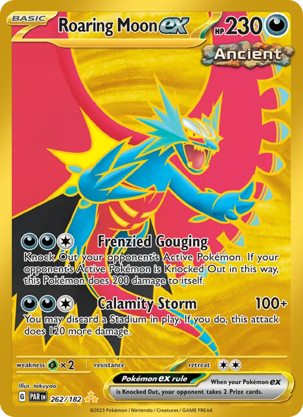 Roaring Moon ex card from Paradox Rift, number 262/182