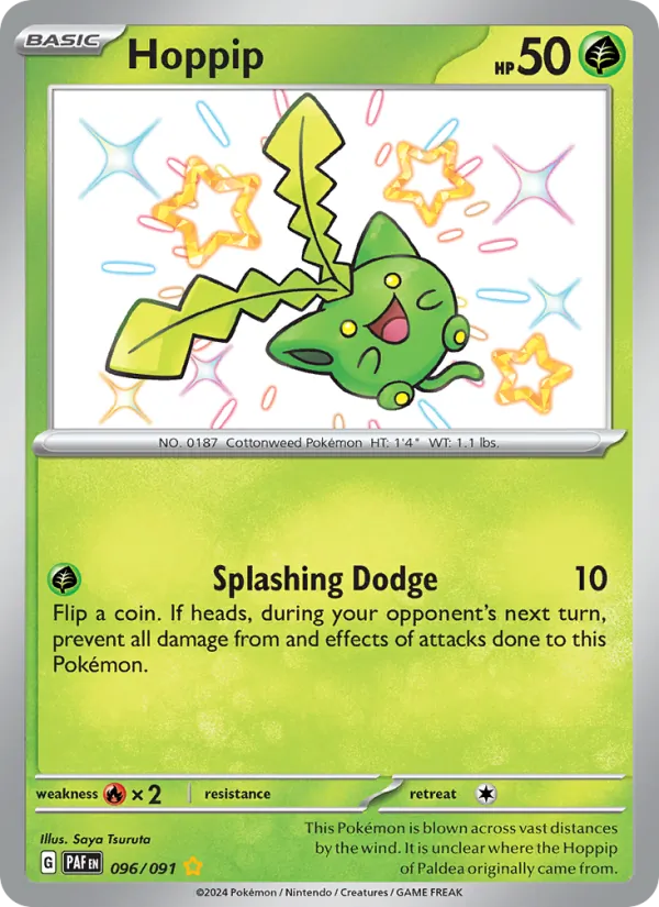 Kartu Hoppip dari Paldean Fates, nomor 096/91
