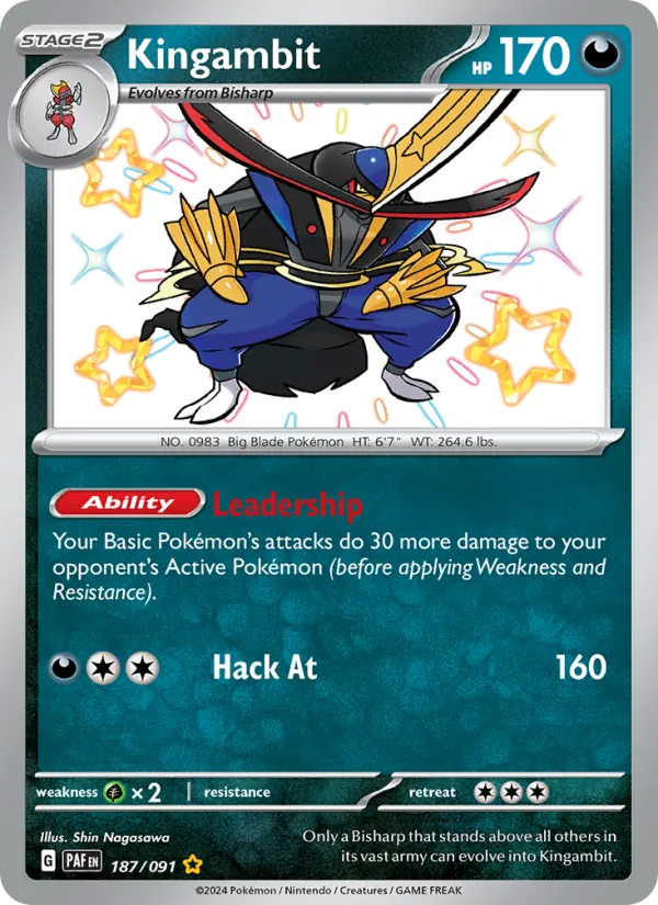 Kartu Kingambit dari Paldean Fates, nomor 187/91