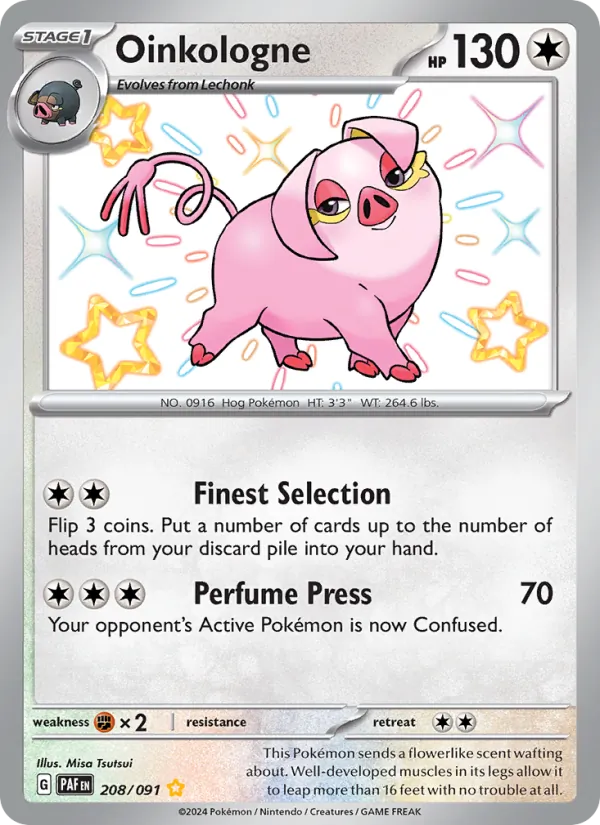 Oinkologne card from Paldean Fates, number 208/91