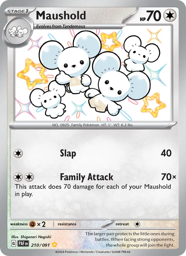 Maushold card from Paldean Fates, number 210/91