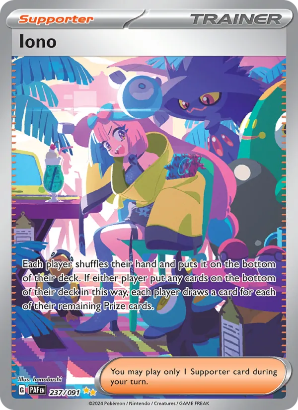 Iono card from Paldean Fates, number 237/91