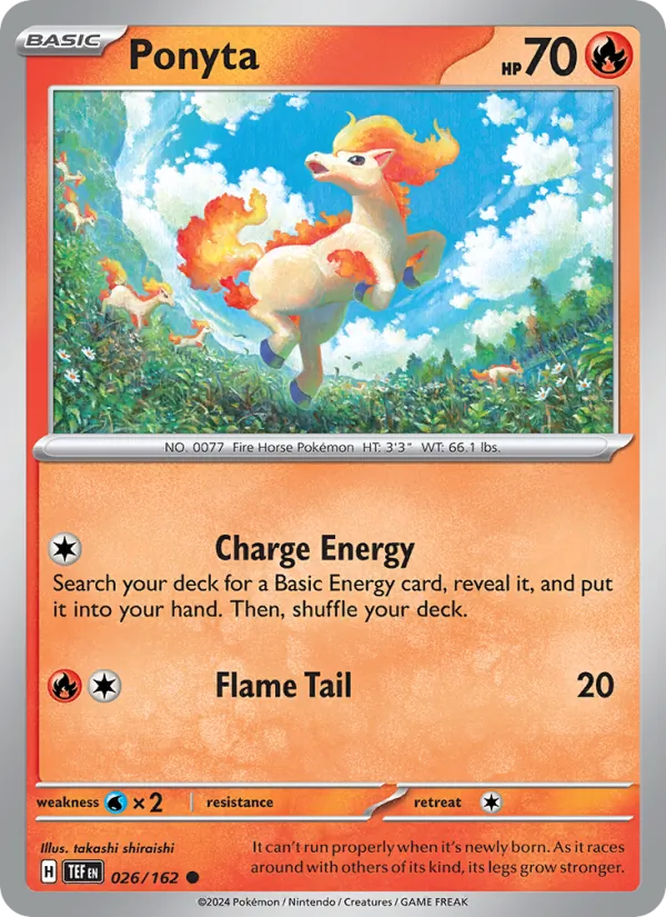 Kaart Ponyta uit Temporal Forces, nummer 026/162