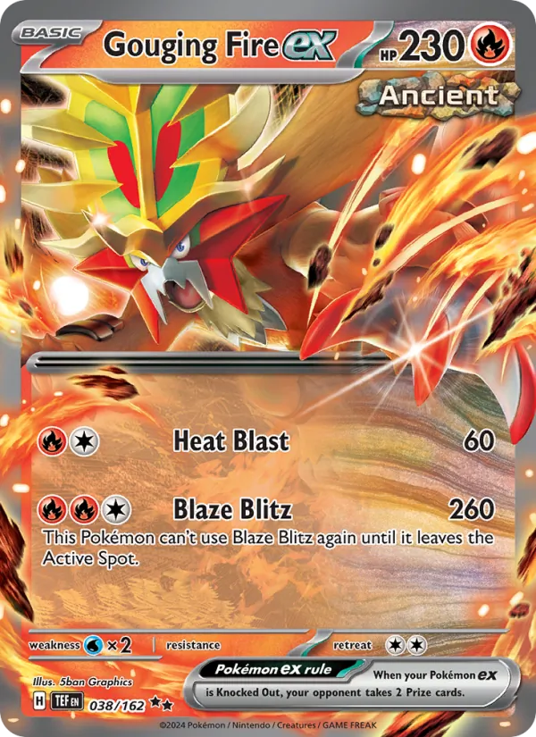 Kartu Gouging Fire ex dari Temporal Forces, nomor 038/162