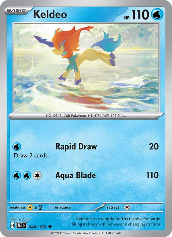 Kartu Keldeo dari Temporal Forces, nomor 044/162