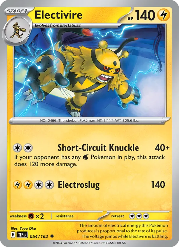 Kaart Electivire uit Temporal Forces, nummer 054/162