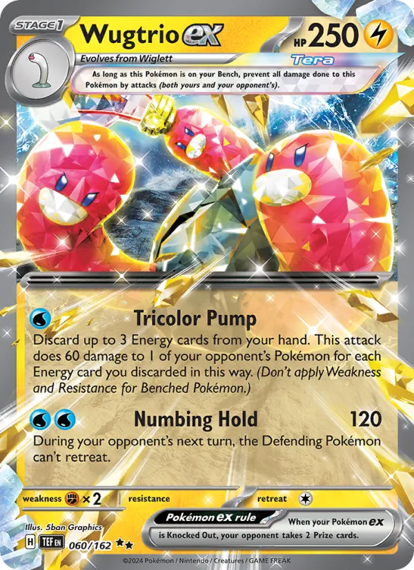 Kartu Wugtrio ex dari Temporal Forces, nomor 060/162