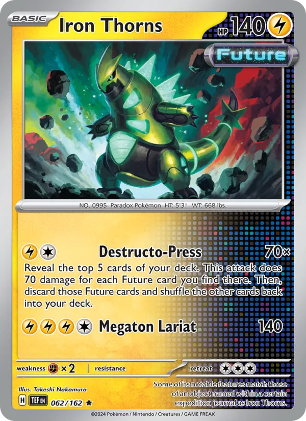 Kartu Iron Thorns dari Temporal Forces, nomor 062/162