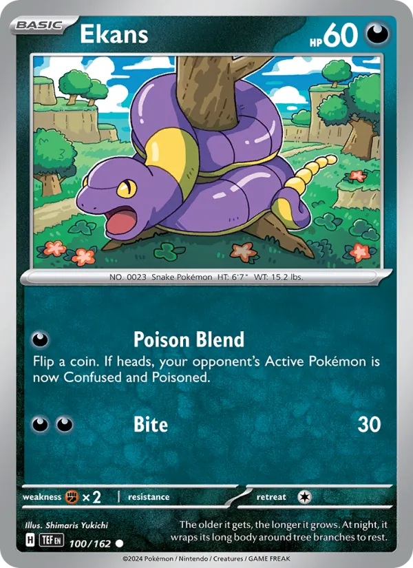 Kartu Ekans dari Temporal Forces, nomor 100/162