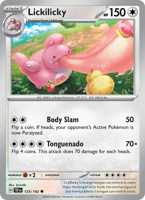 Kartu Lickilicky dari Temporal Forces, nomor 125/162
