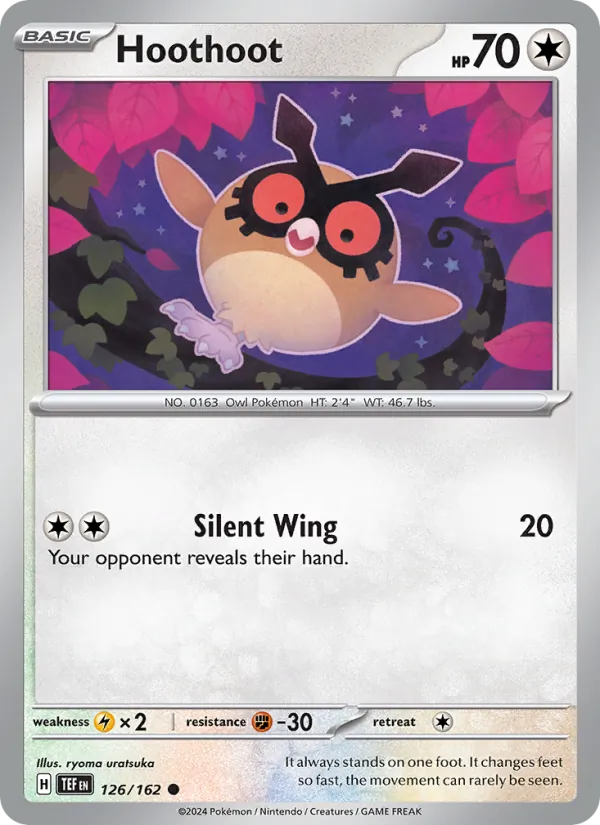 Hoothoot card from Temporal Forces, number 126/162