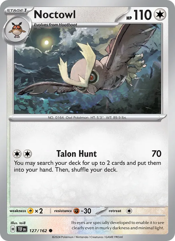 Kartu Noctowl dari Temporal Forces, nomor 127/162