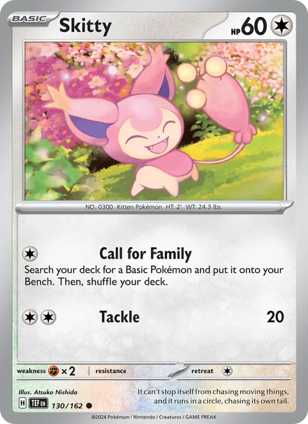 Kartu Skitty dari Temporal Forces, nomor 130/162